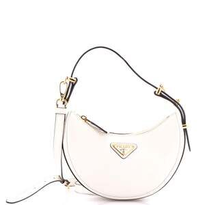 Prada Arque Half Moon Hobo Leather Mini #227261P22B